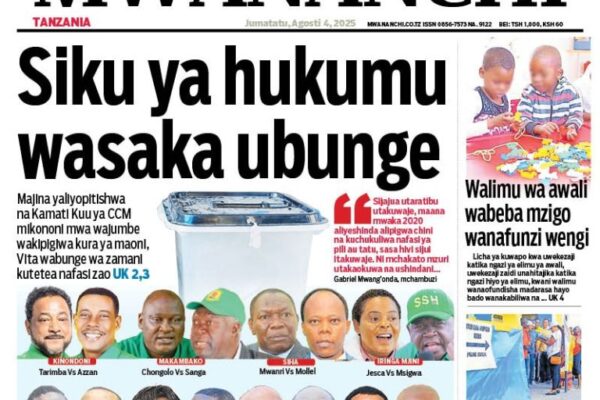 MAGAZETI YA TZ LEO J'TATU AGOST 04,2025