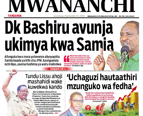 MAGAZETI YA TZ LEO J'TANO SEPT 10,2025